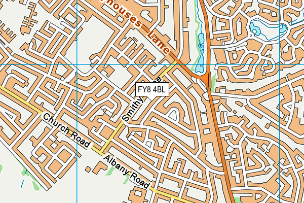 FY8 4BL map - OS VectorMap District (Ordnance Survey)