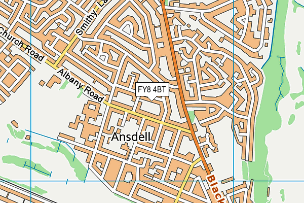 FY8 4BT map - OS VectorMap District (Ordnance Survey)