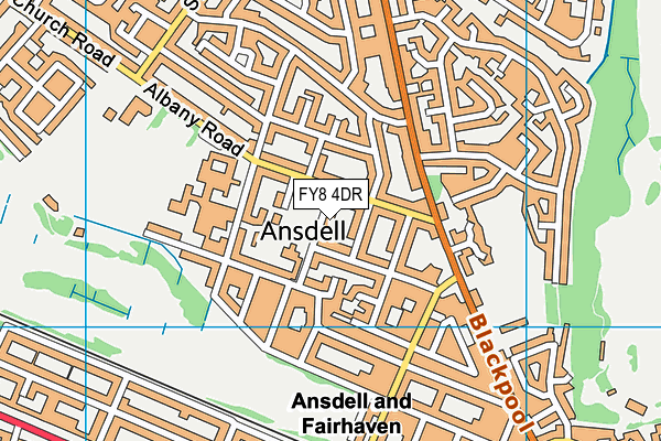 Ansdell Primary School map (FY8 4DR) - OS VectorMap District (Ordnance Survey)