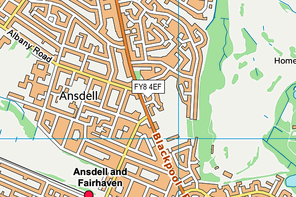 FY8 4EF map - OS VectorMap District (Ordnance Survey)