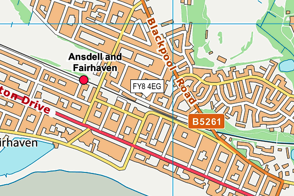 FY8 4EG map - OS VectorMap District (Ordnance Survey)