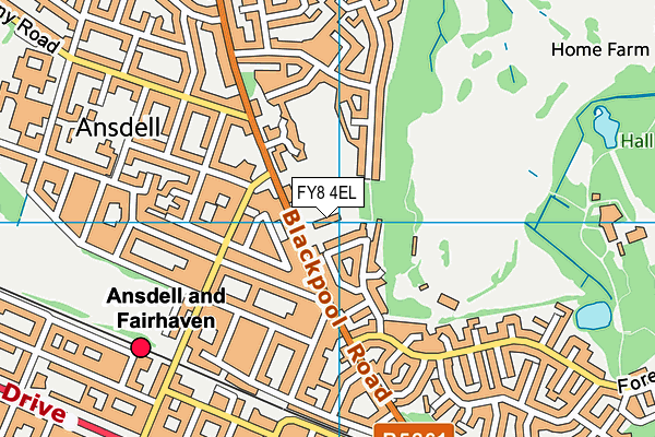 FY8 4EL map - OS VectorMap District (Ordnance Survey)