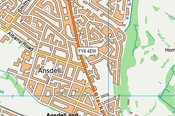 FY8 4EW map - OS VectorMap District (Ordnance Survey)