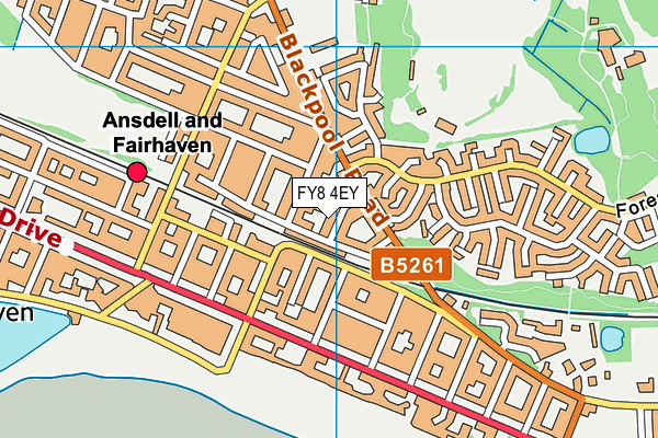 FY8 4EY map - OS VectorMap District (Ordnance Survey)