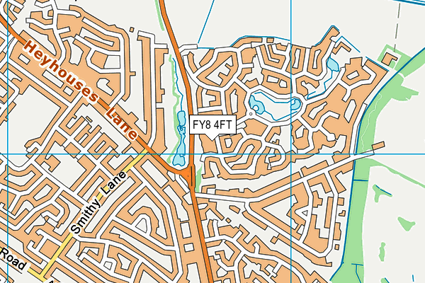 FY8 4FT map - OS VectorMap District (Ordnance Survey)