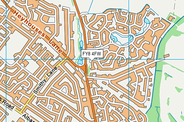 FY8 4FW map - OS VectorMap District (Ordnance Survey)