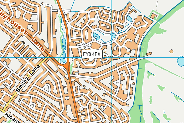 FY8 4FX map - OS VectorMap District (Ordnance Survey)