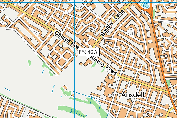 Lytham St Annes High School map (FY8 4GW) - OS VectorMap District (Ordnance Survey)