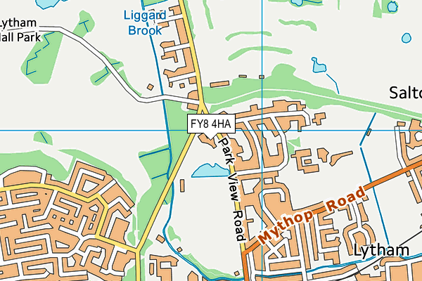 Lytham C Of E Primary School map (FY8 4HA) - OS VectorMap District (Ordnance Survey)