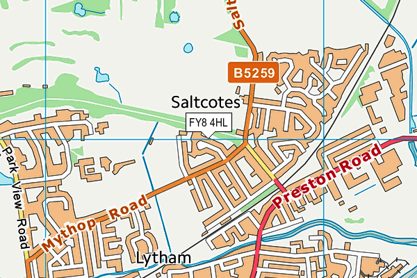 FY8 4HL map - OS VectorMap District (Ordnance Survey)