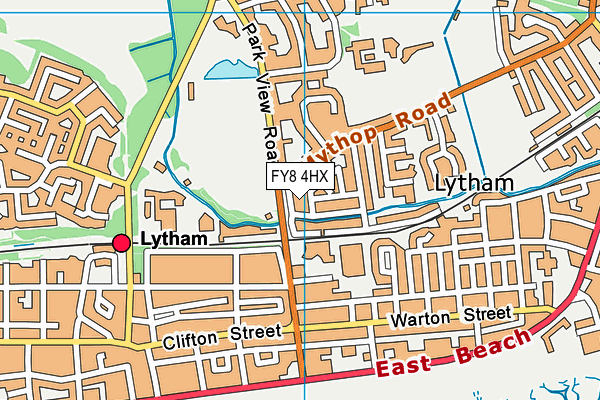 FY8 4HX map - OS VectorMap District (Ordnance Survey)