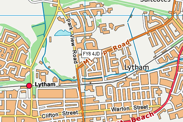 FY8 4JD map - OS VectorMap District (Ordnance Survey)