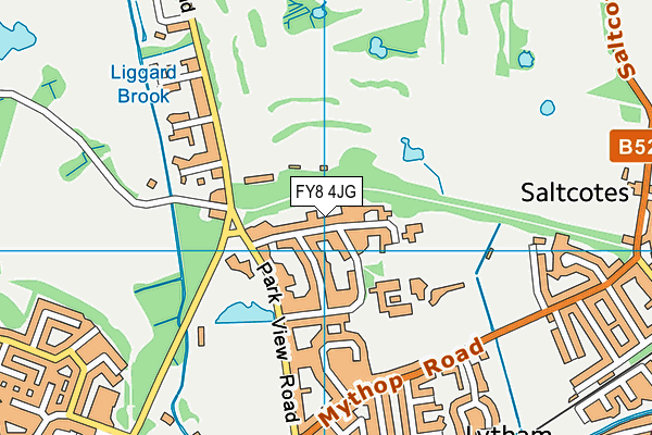 FY8 4JG map - OS VectorMap District (Ordnance Survey)