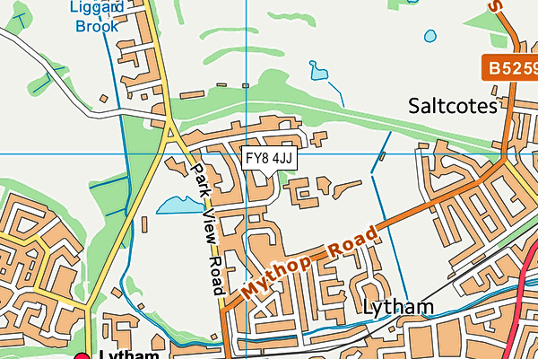 FY8 4JJ map - OS VectorMap District (Ordnance Survey)