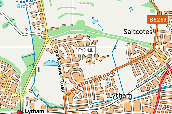 FY8 4JL map - OS VectorMap District (Ordnance Survey)