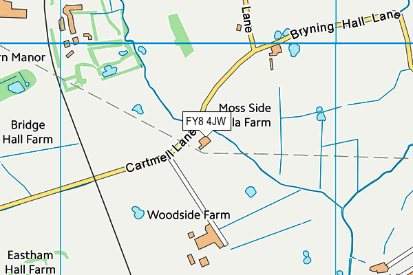 FY8 4JW map - OS VectorMap District (Ordnance Survey)
