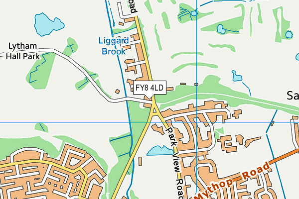 FY8 4LD map - OS VectorMap District (Ordnance Survey)
