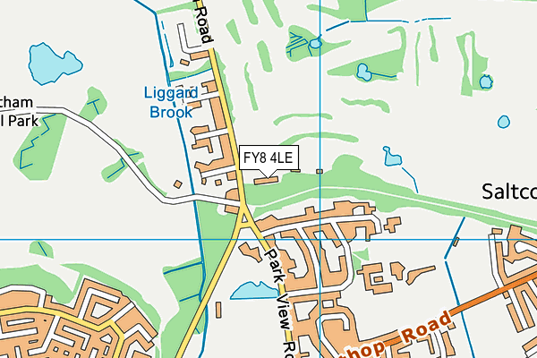 Lytham Green Drive Golf Club map (FY8 4LE) - OS VectorMap District (Ordnance Survey)