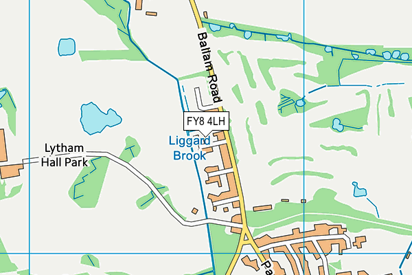 FY8 4LH map - OS VectorMap District (Ordnance Survey)