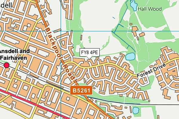 FY8 4PE map - OS VectorMap District (Ordnance Survey)