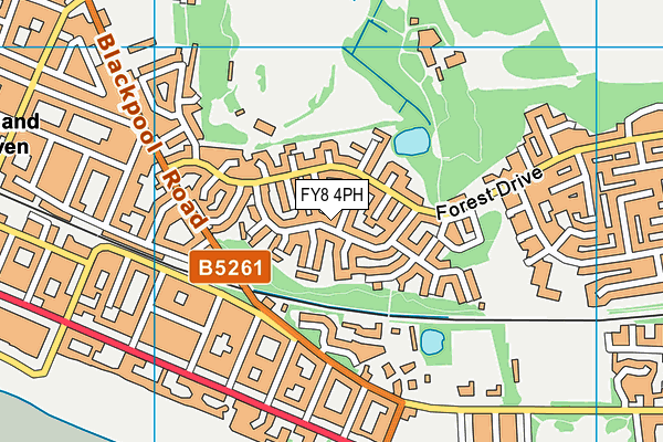 FY8 4PH map - OS VectorMap District (Ordnance Survey)