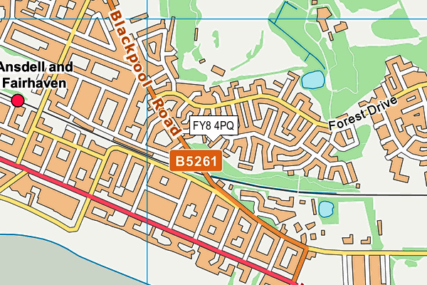 FY8 4PQ map - OS VectorMap District (Ordnance Survey)