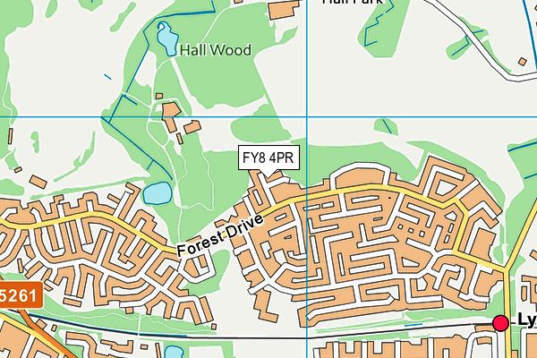 FY8 4PR map - OS VectorMap District (Ordnance Survey)