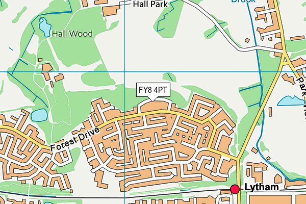 FY8 4PT map - OS VectorMap District (Ordnance Survey)