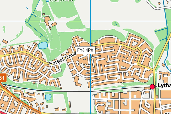 FY8 4PX map - OS VectorMap District (Ordnance Survey)