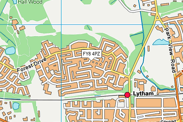 FY8 4PZ map - OS VectorMap District (Ordnance Survey)