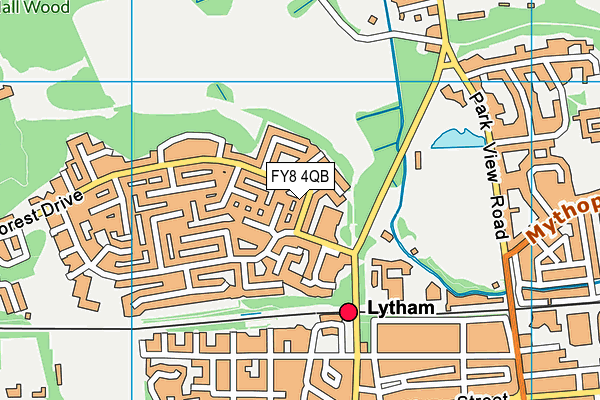 FY8 4QB map - OS VectorMap District (Ordnance Survey)