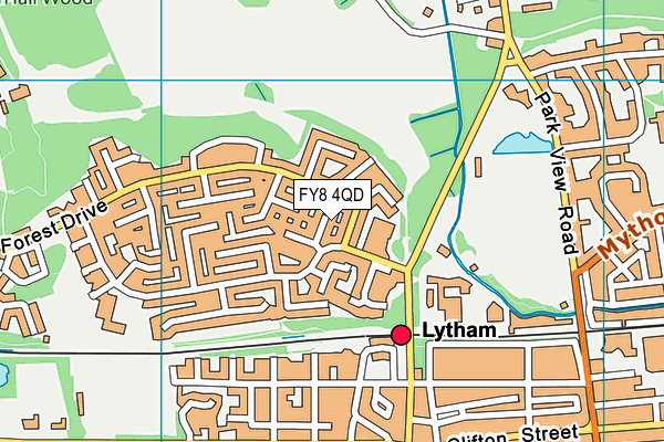 FY8 4QD map - OS VectorMap District (Ordnance Survey)