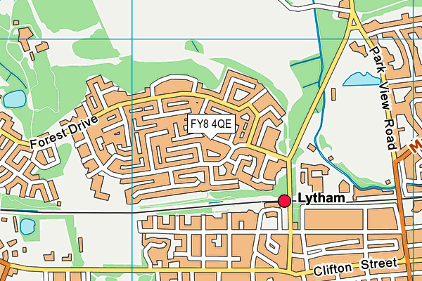 FY8 4QE map - OS VectorMap District (Ordnance Survey)