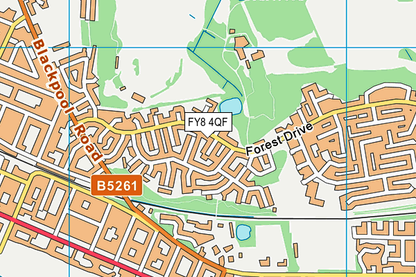 FY8 4QF map - OS VectorMap District (Ordnance Survey)