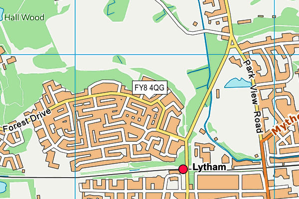 FY8 4QG map - OS VectorMap District (Ordnance Survey)