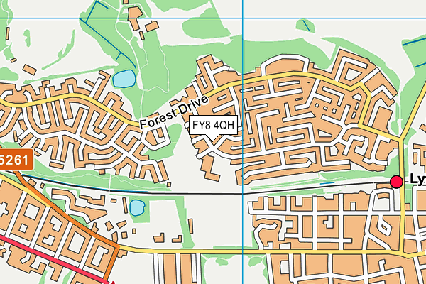 FY8 4QH map - OS VectorMap District (Ordnance Survey)