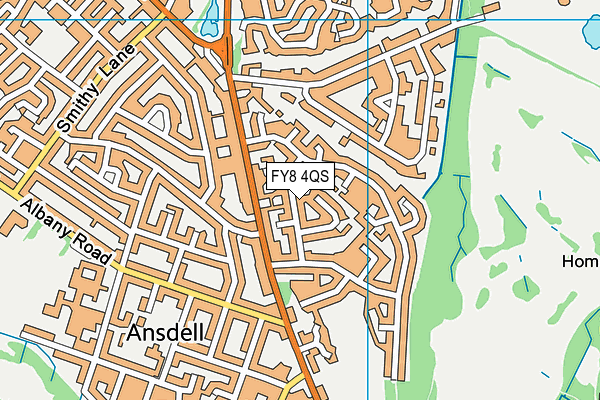 FY8 4QS map - OS VectorMap District (Ordnance Survey)