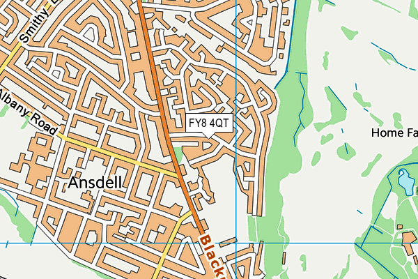 FY8 4QT map - OS VectorMap District (Ordnance Survey)