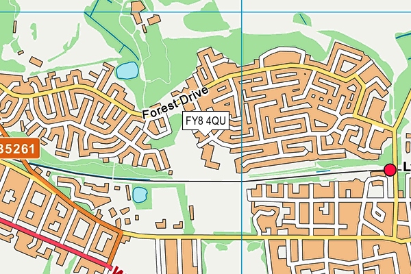 FY8 4QU map - OS VectorMap District (Ordnance Survey)