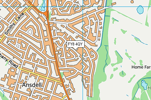 FY8 4QY map - OS VectorMap District (Ordnance Survey)