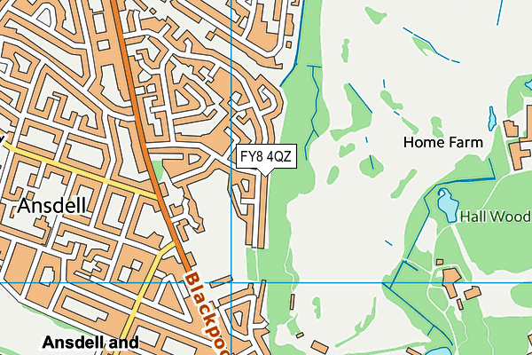 FY8 4QZ map - OS VectorMap District (Ordnance Survey)