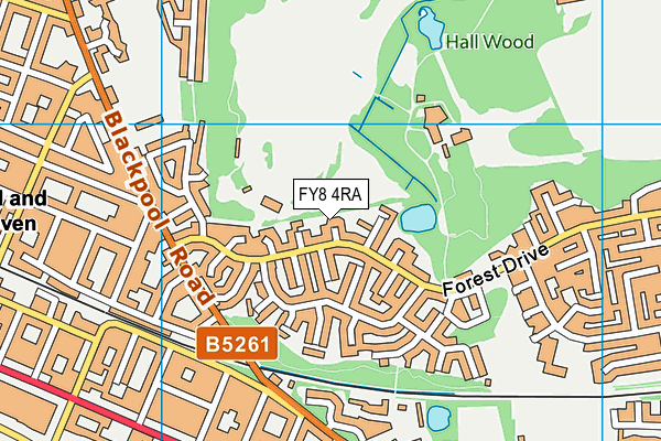 FY8 4RA map - OS VectorMap District (Ordnance Survey)