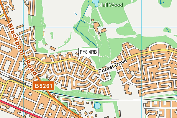FY8 4RB map - OS VectorMap District (Ordnance Survey)
