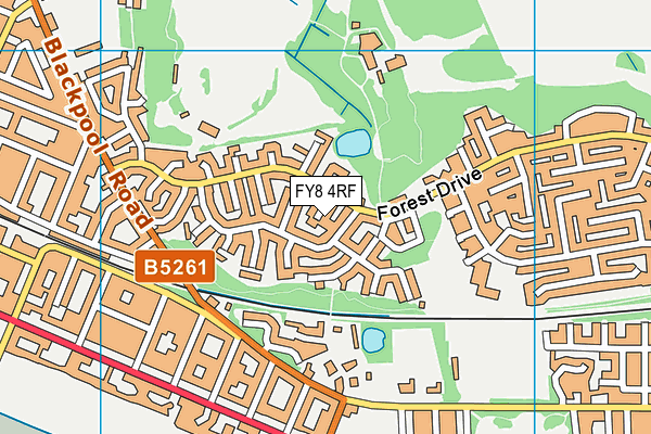 FY8 4RF map - OS VectorMap District (Ordnance Survey)