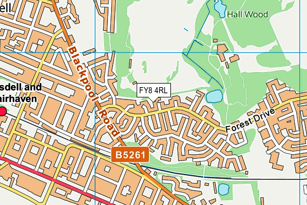 FY8 4RL map - OS VectorMap District (Ordnance Survey)