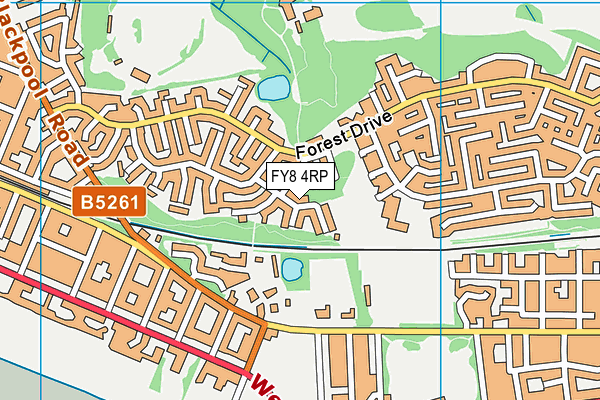 FY8 4RP map - OS VectorMap District (Ordnance Survey)