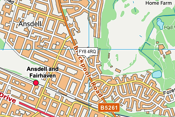 FY8 4RQ map - OS VectorMap District (Ordnance Survey)