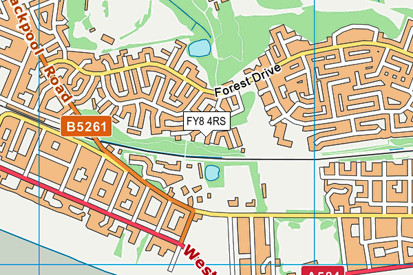FY8 4RS map - OS VectorMap District (Ordnance Survey)