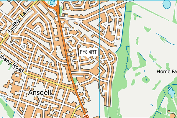 FY8 4RT map - OS VectorMap District (Ordnance Survey)