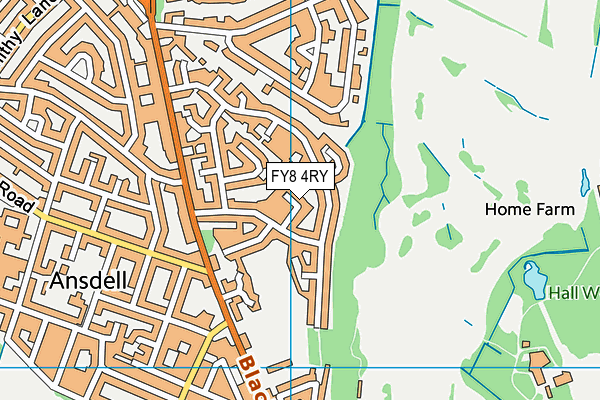 FY8 4RY map - OS VectorMap District (Ordnance Survey)
